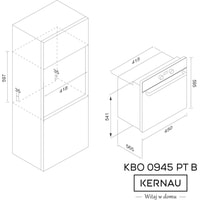 Электрический духовой шкаф Kernau KBO 0945 PT B