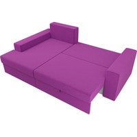 Угловой диван Лига диванов Мэдисон 106198 (левый, микровельвет, фиолетовый)