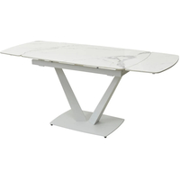 Кухонный стол M-City Alatri 120 Gloss 614M04391 (Staturio White Solid Ceramic/White)