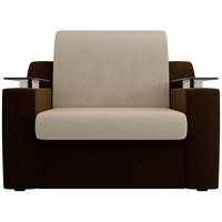 Кресло-кровать Лига диванов Сенатор 100690 80 см (бежевый/коричневый)
