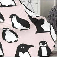 Кресло-мешок Мама рада! Tinky Vinky из авторского текстиля (пингвины на розовом, XL)