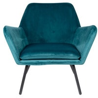 Интерьерное кресло Zuiver WL Bon Velvet (синий/черный)