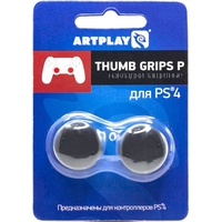 Накладки для стиков Artplays Thumb Grips вогнутые для PS4 (2 шт., черный)