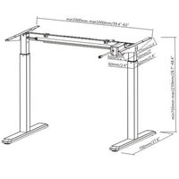Стол для работы стоя ErgoSmart Electric Desk 1360x800x36 мм (бетон Чикаго светло-серый/белый)