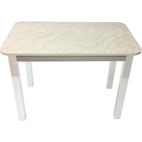 Кухонный стол Solt Молли 3 (мрамор белый/ноги квадратные белые)