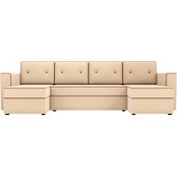 П-образный диван Лига диванов Принстон 31648 (рогожка, бежевый)