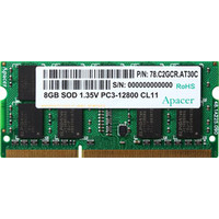 Оперативная память Apacer 4GB DDR3 SO-DIMM PC3-12800 (AS04GFA60CATBGC)