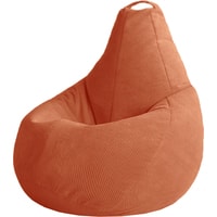 Кресло-мешок Мама рада! с двойным чехлом (велюр плюш, XXL, клэй, smart balls)