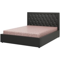 Кровать Bravo Мебель Марта с ПМ 200x200 (экокожа, черный)