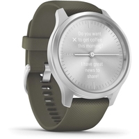 Гибридные умные часы Garmin Vivomove Style (серебристый/зеленый)