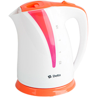 Электрический чайник Delta DL-1327 (белый/коралловый)