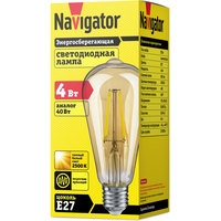 Светодиодная лампочка Navigator NLL-F-ST64 E27 4 Вт 2500 К