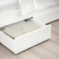 Кровать Ikea Сонгесанд 200x140 (два ящика, белый, Лонсет) 792.412.47