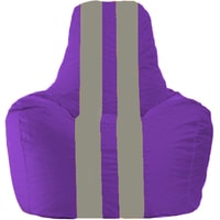 Кресло-мешок Flagman Спортинг С1.1-72 (фиолетовый/серый)