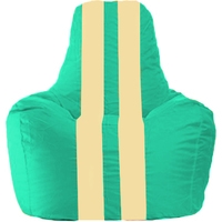 Кресло-мешок Flagman Спортинг С1.1-293 (бирюзовый/светло-бежевый)