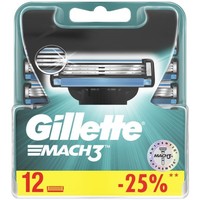 Сменные кассеты для бритья Gillette Mach3 (12 шт) 3014260323240