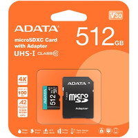 Карта памяти ADATA Premier AUSDX512GUICL10A1-RA1 microSDXC 512GB (с адаптером)
