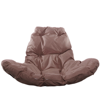 Подвесное кресло M-Group Капля Люкс 11030305 (серый ротанг/коричневая подушка)