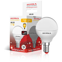 Светодиодная лампочка Supra SL-LED-PR-G45 E14 6 Вт 4000 К [SL-LED-PR-G45-6W/4000/E14]