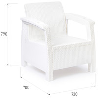 Кресло Альтернатива Ротанг-плюс М8417 (белый)
