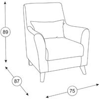 Интерьерное кресло Нижегородмебель Либерти ТК 234 (лаунж, бежевый)