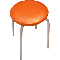 Табурет Фабрика стульев Эконом (оранжевый/серебристый)