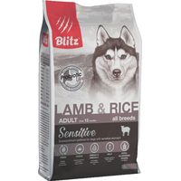 Сухой корм для собак Blitz Sensitive Adult Lamb & Rice All Breeds (для всех пород с ягненком и рисом) 2 кг