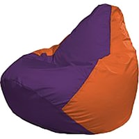 Кресло-мешок Flagman Груша Мега Super Г5.1-33 (фиолетовый/оранжевый)