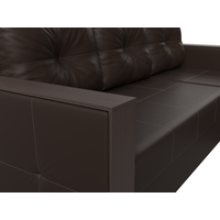 Угловой диван Лига диванов Валенсия Лайт правый (экокожа, коричневый)