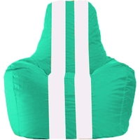 Кресло-мешок Flagman Спортинг С1.1-315 (бирюзовый/белый)