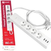 Умный удлинитель EKF Connect Wi-Fi c USB RCE-1-WF