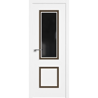 Межкомнатная дверь ProfilDoors 63SMK (белый матовый, кожа solo, золотая патина)
