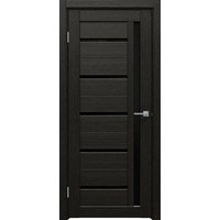 Межкомнатная дверь Triadoors Luxury 574 ПО 90x200 (темный орех/лакобель черный)