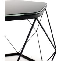 Журнальный столик RasGar Арена (черный/стекло черное)