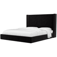 Кровать Mebelico Ларго 160x200 (вельвет люкс, черный)