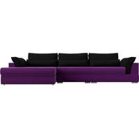 Угловой диван Mebelico Пекин Long 116142L (левый, микровельвет, фиолетовый)