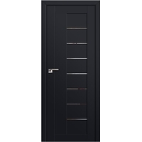 Межкомнатная дверь ProfilDoors 17U L 80x200 (черный матовый/мателюкс прозрачное)