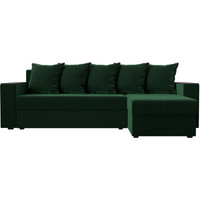 Угловой диван Лига диванов Дубай лайт правый 114150 (велюр зеленый)