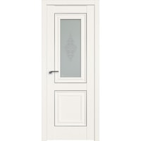 Межкомнатная дверь ProfilDoors 28U L 80x200 (дарквайт/стекло кристалл матовый/серебро)