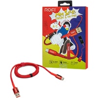 Кабель Rofi Mini USB-A - USB-C (красный)