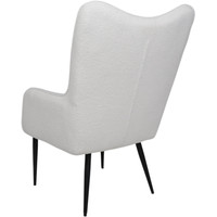 Интерьерное кресло AksHome KENZO 89978 (белый мех Teddy/черный)