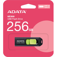 USB Flash ADATA UC300 256GB (черный/зеленый)