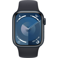 Умные часы Apple Watch Series 9 41 мм (алюминиевый корпус, полуночный/полуночный, спортивный силиконовый ремешок M/L) в Пинске
