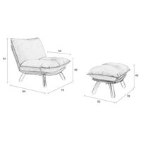 Интерьерное кресло Zuiver Lazy Sack (серый/черный) в Лиде