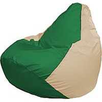 Кресло-мешок Flagman Груша Медиум Г1.1-240 (зелёный/светло-бежевый)