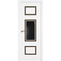 Межкомнатная дверь ProfilDoors 67SMK (белый матовый, кожа solo, золотая патина)