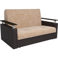 Диван Мебель-АРС Шарм 120 см (микровелюр/экокожа, кордрой/коричневый)