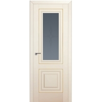Межкомнатная дверь ProfilDoors 28U L 60x200 (магнолия сатинат/мателюкс графит узор золото)