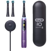 Электрическая зубная щетка Oral-B iO 8 (фиолетовый, 3 насадки)