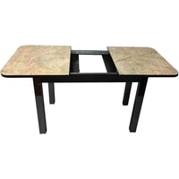 Кухонный стол Solt Мила 3 (мрамор золотой/ноги квадратные черные)